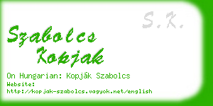 szabolcs kopjak business card